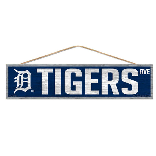 Detroit Tigers Wood Sign 4x17 With Team Logo Wincraft - ToylandEU