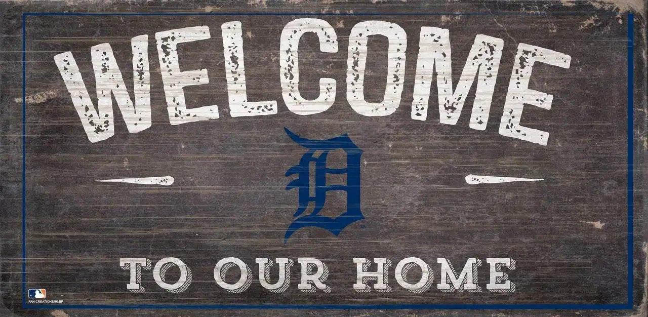  Detroit Tigers Wood Sign 6x12 Welcome To Our Home Design -  ToylandEU™