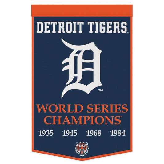 Detroit Tigers Wool Banner 24x38 Dynasty Champ Design - ToylandEU