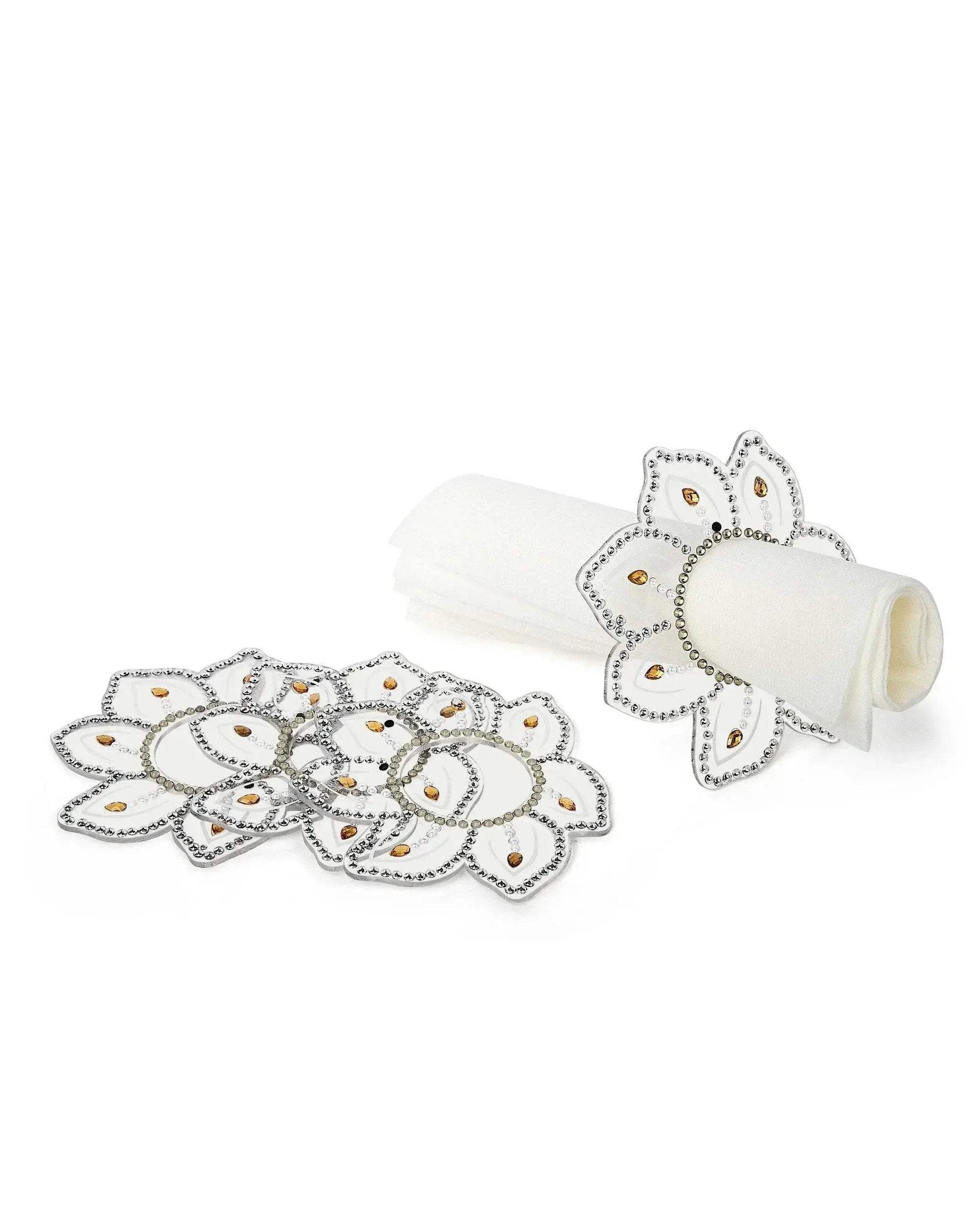 Diamond Art Lucite Napkin Rings Craft Kit For Sparkling Tables - ToylandEU