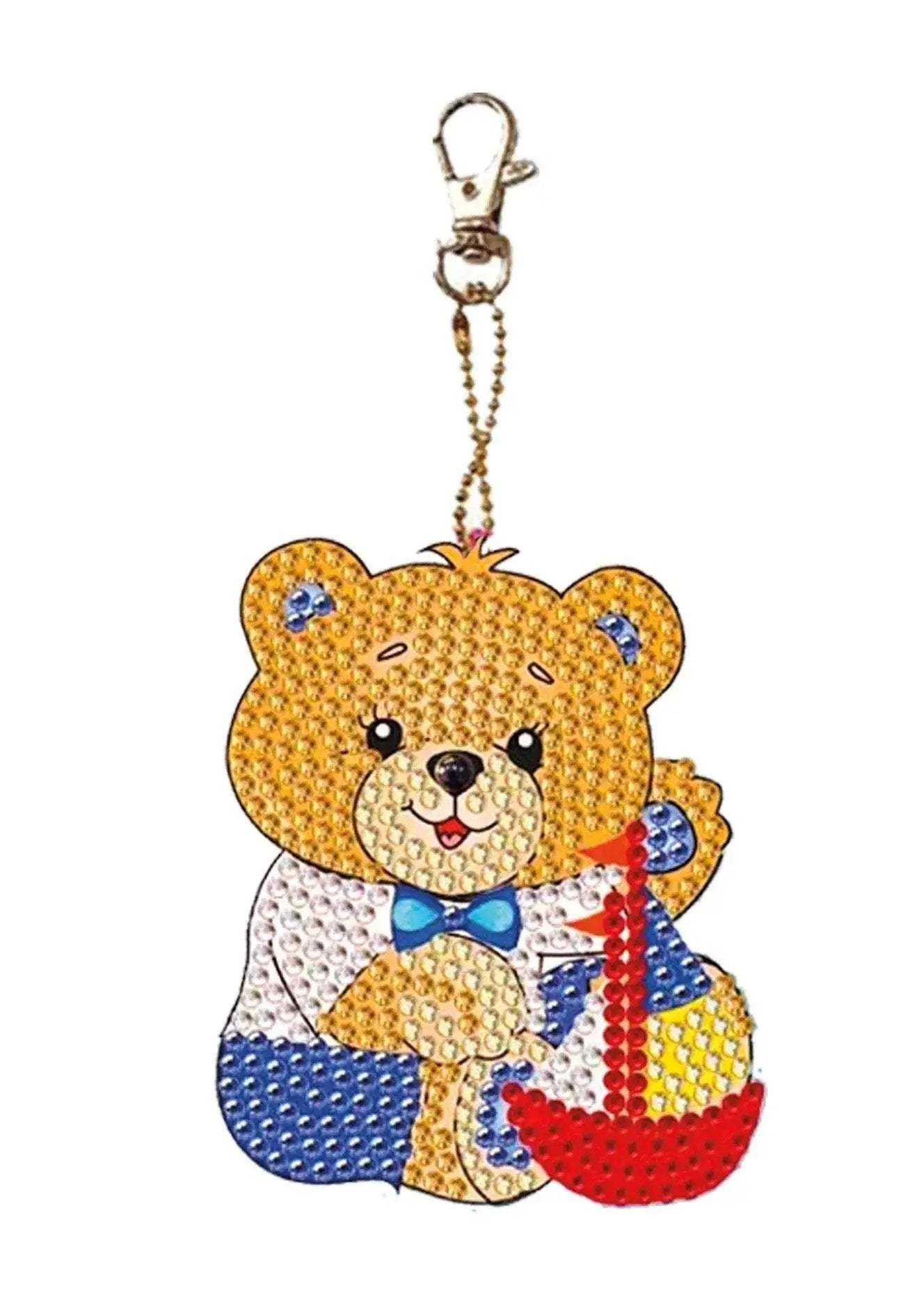 Diamond Art Sailor Bear Keychain Craft Kit For Creative Fun - ToylandEU