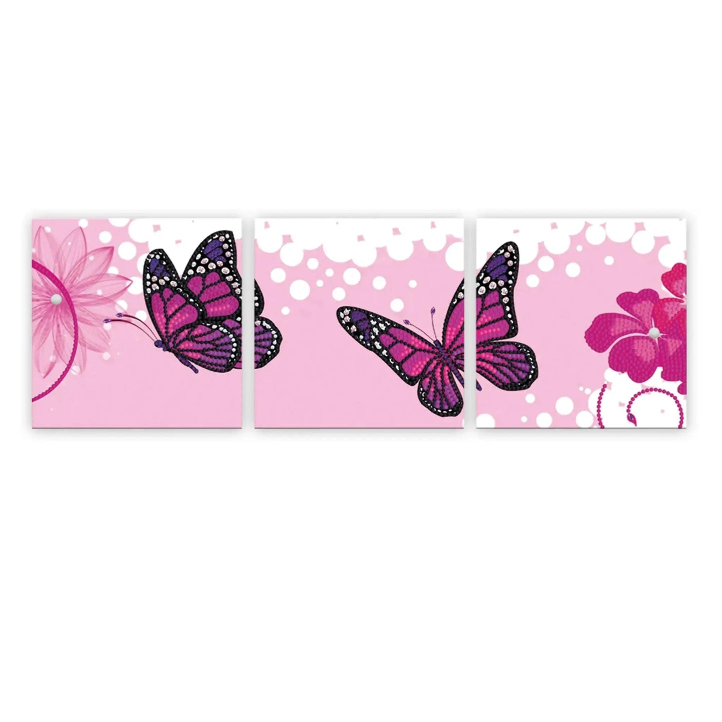 Diamond Art Butterfly Canvas Set of 3 Beginner Friendly - ToylandEU