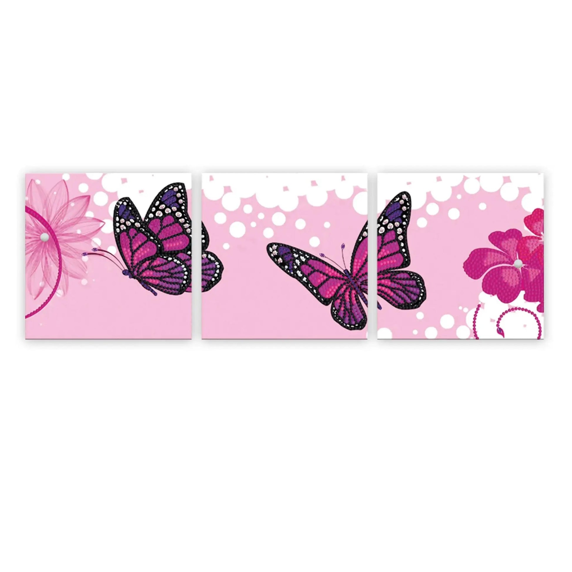 Diamond Art Butterfly Canvas Set of 3 Beginner Friendly - ToylandEU