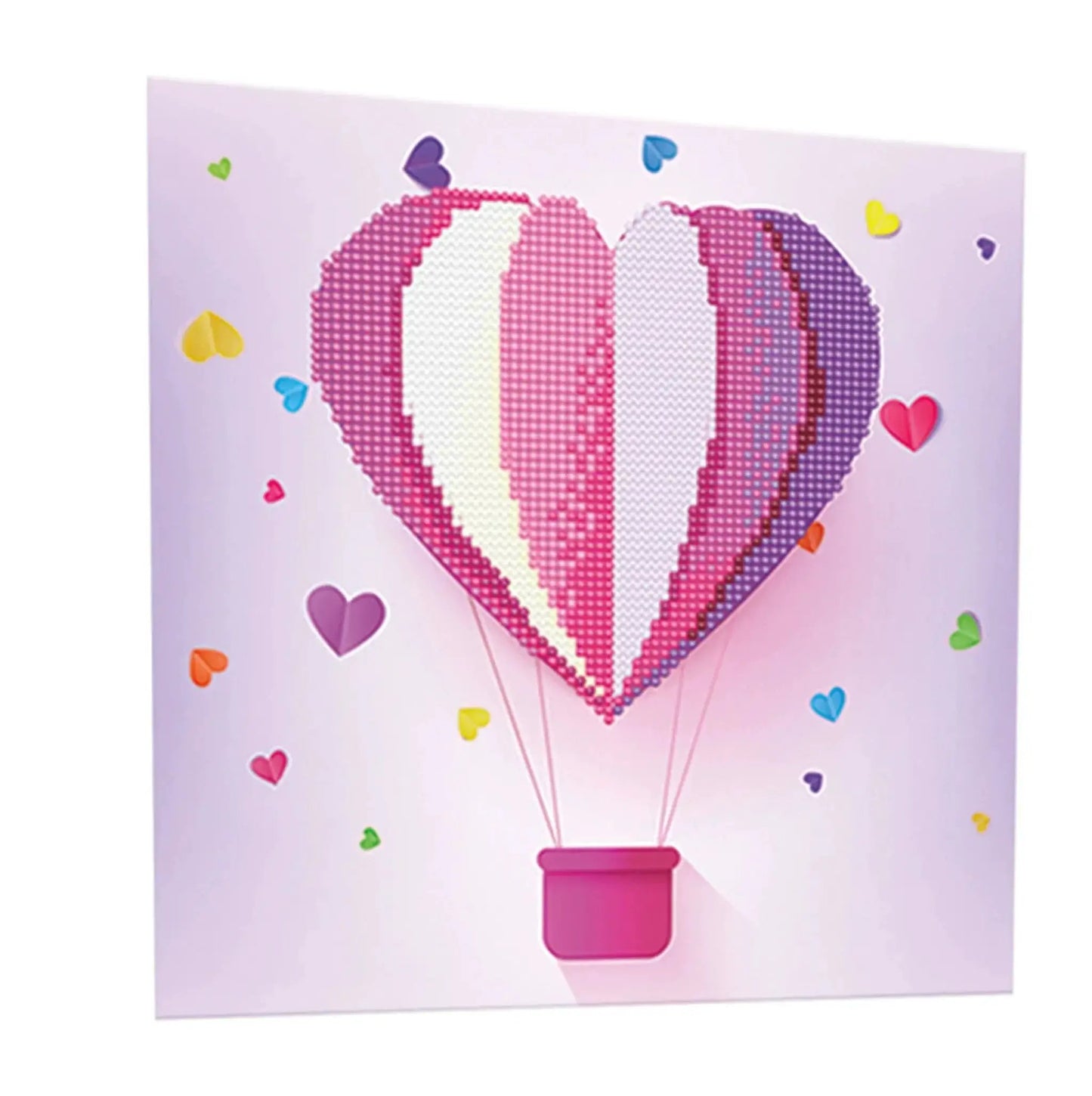 Diamond Art Kit Heart Balloon Canvas With Sparkling Diamonds - ToylandEU