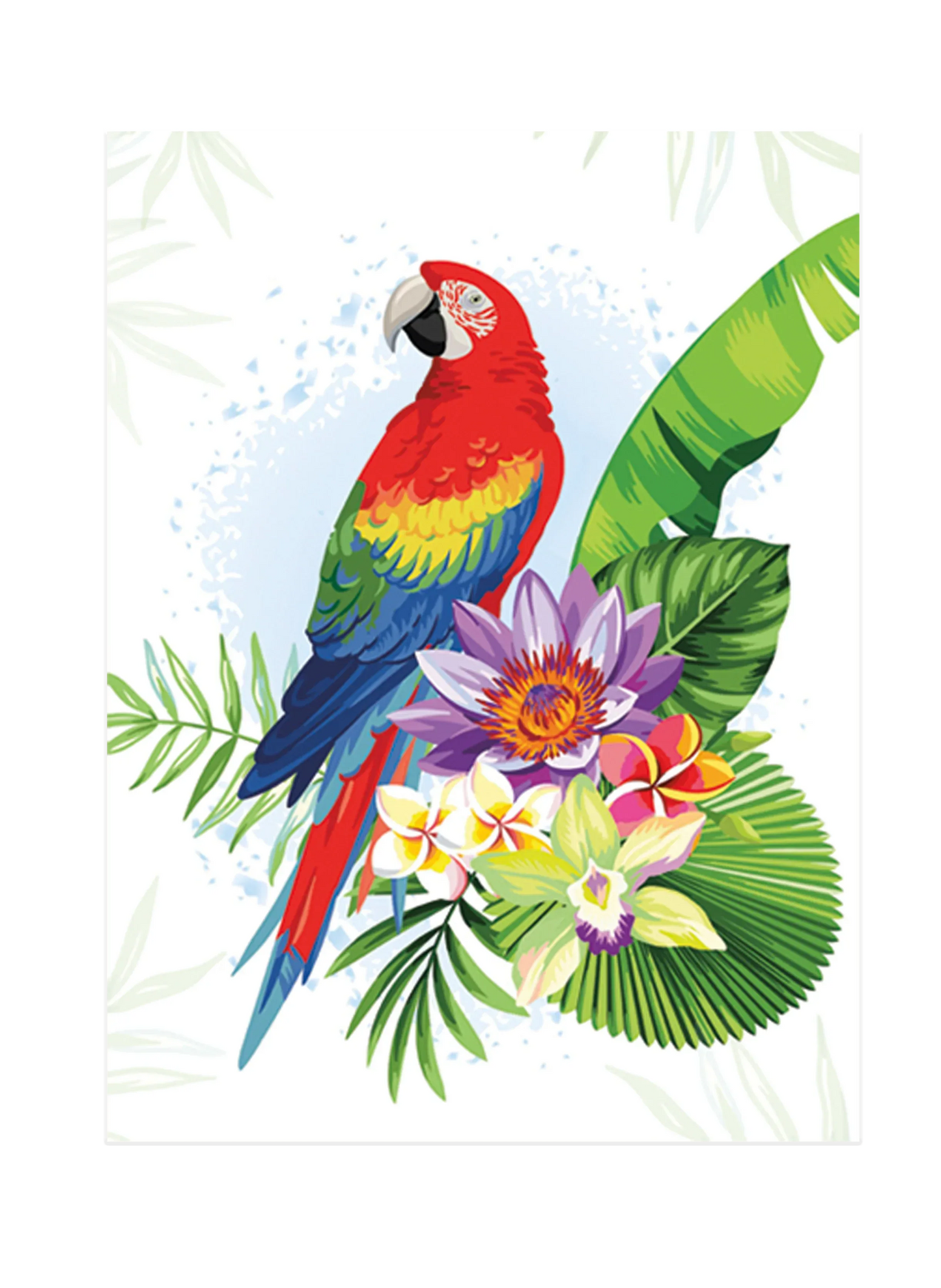 Diamond Art Parrot Stretched Canvas Kit With Sparkling Diamonds - ToylandEU