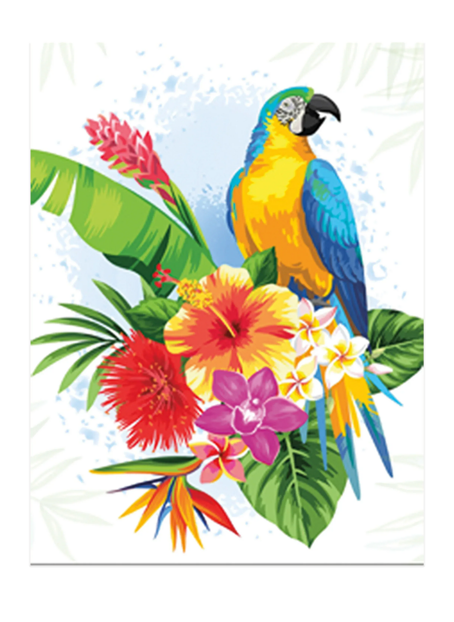 Diamond Art Parrot Stretched Canvas Kit With Sparkling Diamonds - ToylandEU