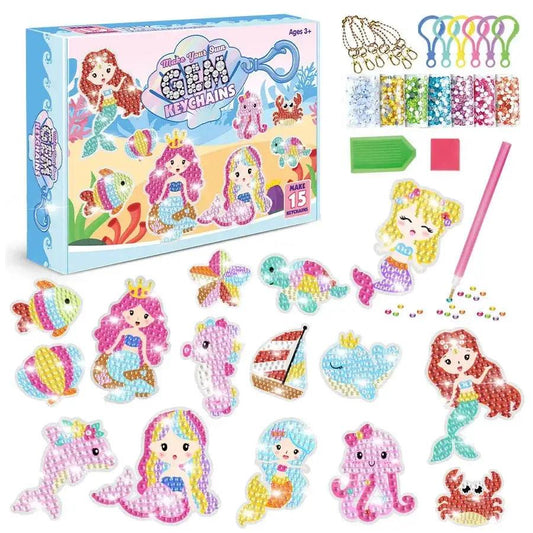  Diamond Painting Kit For Kids Mermaid Keychain Gift -  ToylandEU™