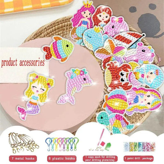  Diamond Painting Kit For Kids Mermaid Keychain Gift -  ToylandEU™