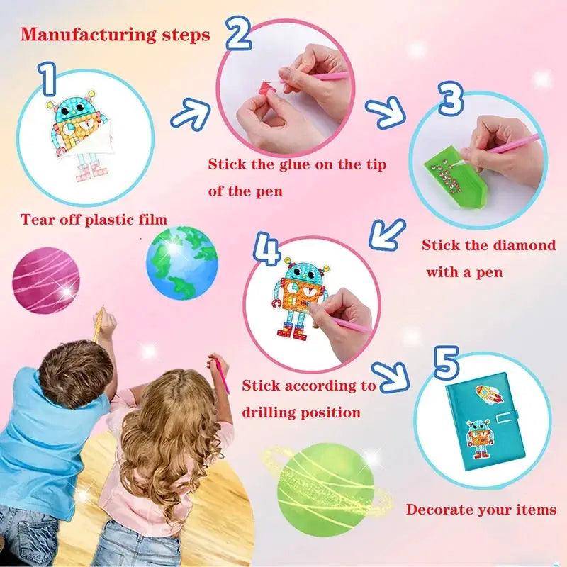  Diamond Painting Kit For Kids Sparkling Art Tools -  ToylandEU™