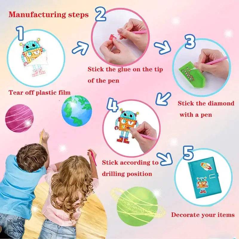 Diamond Painting Kit For Kids Sparkling Creative Art Tools - ToylandEU