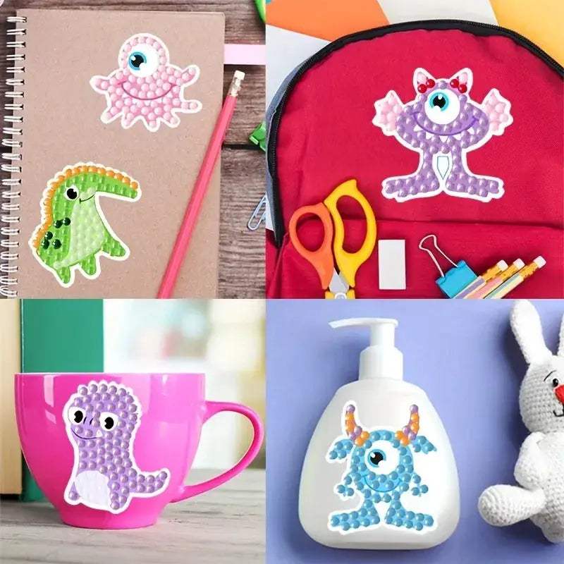 Diamond Painting Stickers Set Easy To Use Cartoon Alien - ToylandEU