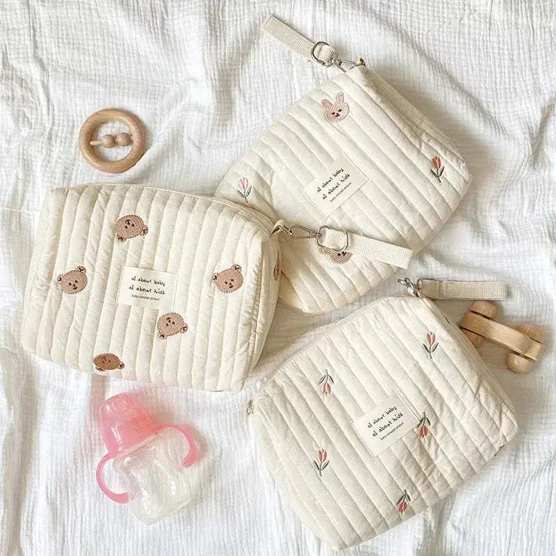 Diaper Bag Floral Embroidery For Moms Travel Organizer - ToylandEU