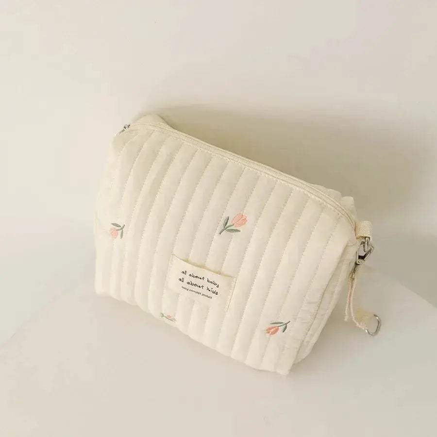 Diaper Bag Floral Embroidery For Moms Travel Organizer - ToylandEU