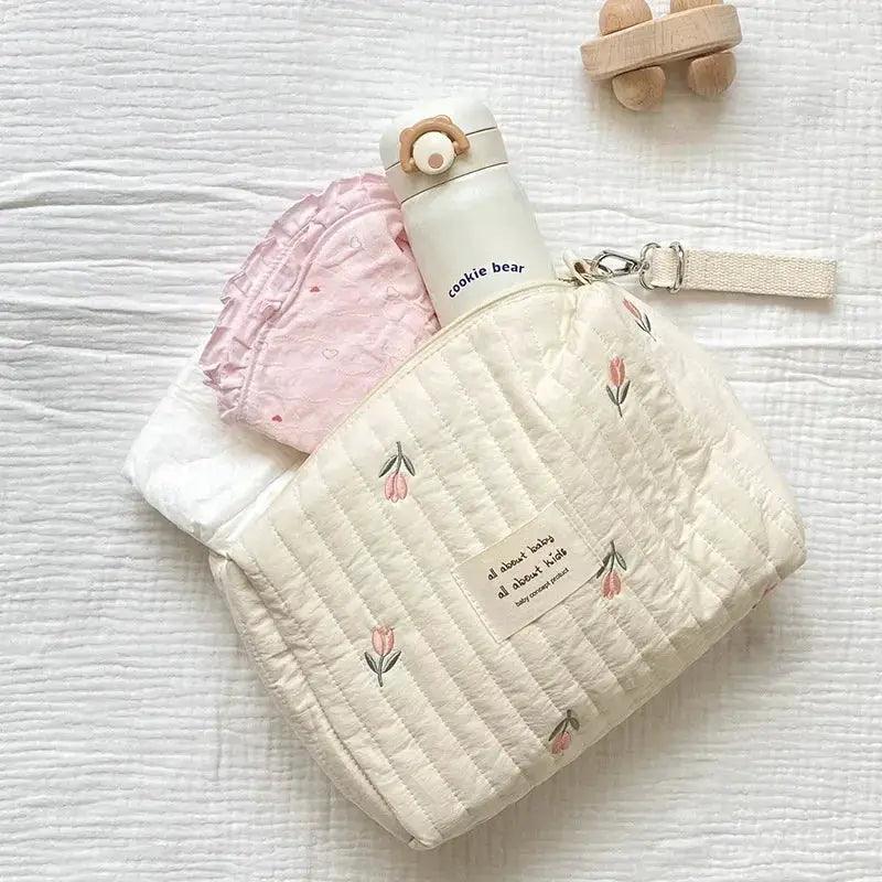  Diaper Bag Floral Embroidery Travel Organizer Moms -  ToylandEU™