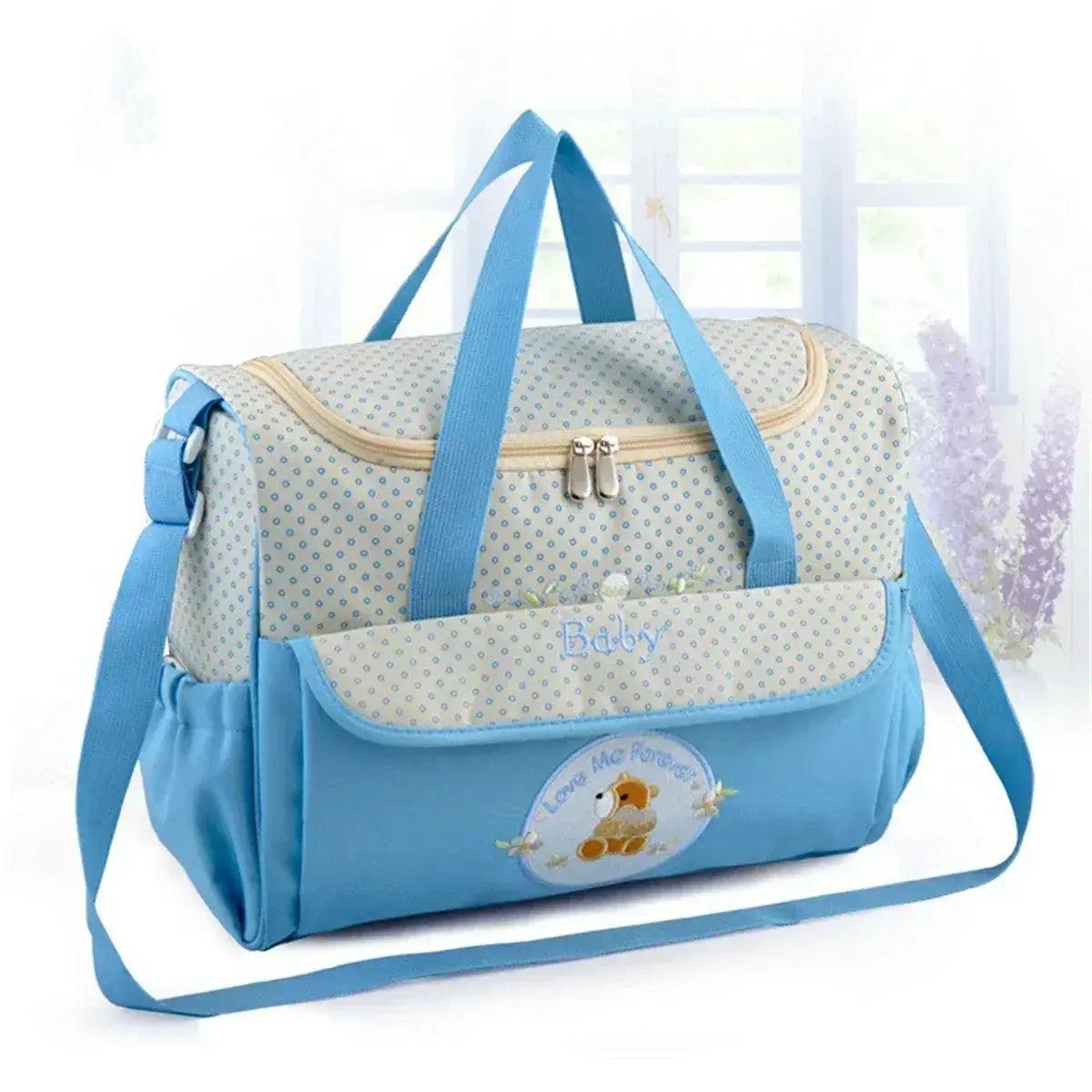  Lightweight Large capacity fashion waterproof cartoon bear One shoulder oblique span bag Mom bag portable mommy bag diaper bag -  ToylandEU™