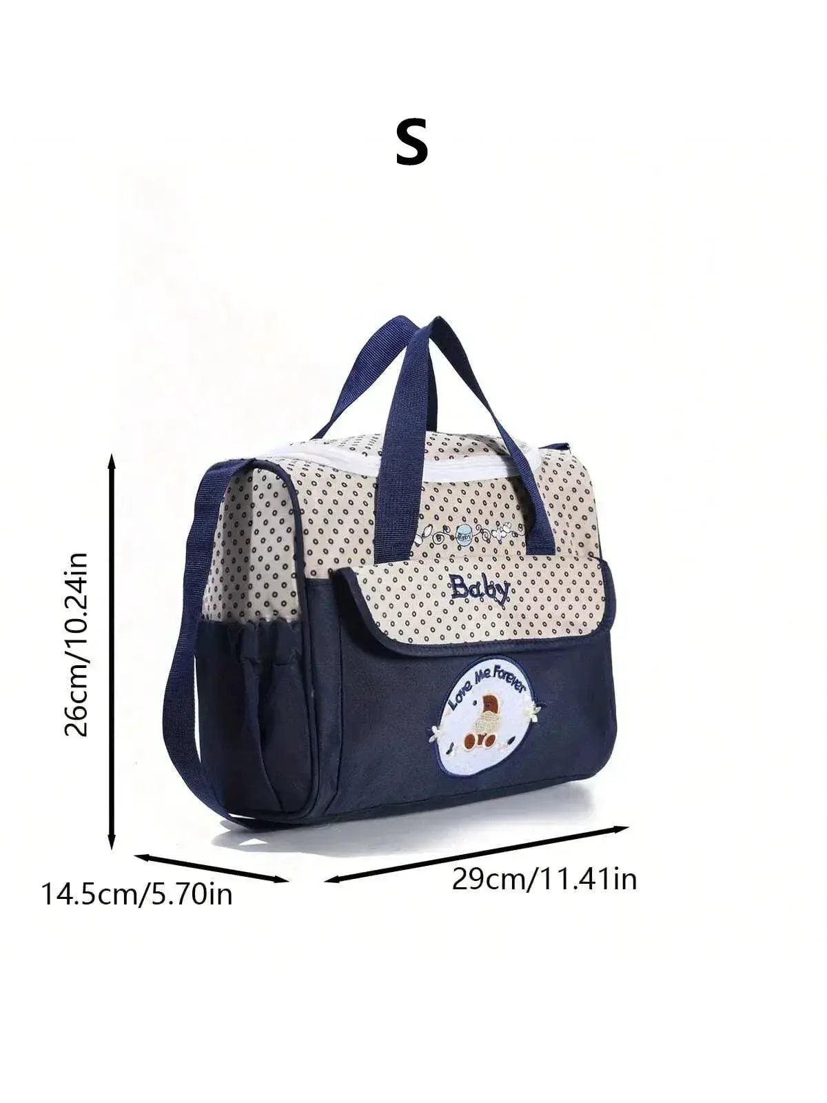  Lightweight Large capacity fashion waterproof cartoon bear One shoulder oblique span bag Mom bag portable mommy bag diaper bag -  ToylandEU™