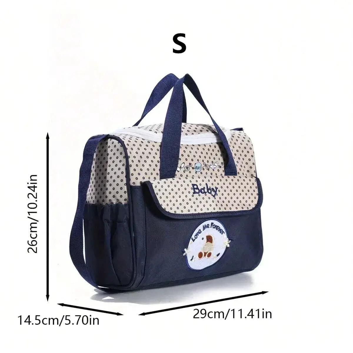  Lightweight Large capacity fashion waterproof cartoon bear One shoulder oblique span bag Mom bag portable mommy bag diaper bag -  ToylandEU™