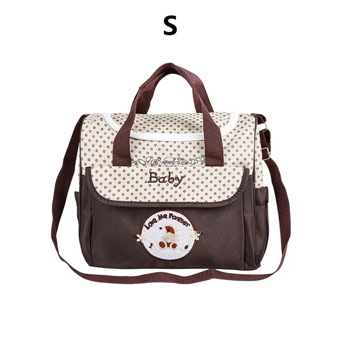  Lightweight Large capacity fashion waterproof cartoon bear One shoulder oblique span bag Mom bag portable mommy bag diaper bag -  ToylandEU™