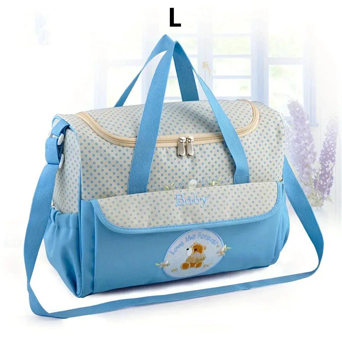  Lightweight Large capacity fashion waterproof cartoon bear One shoulder oblique span bag Mom bag portable mommy bag diaper bag -  ToylandEU™