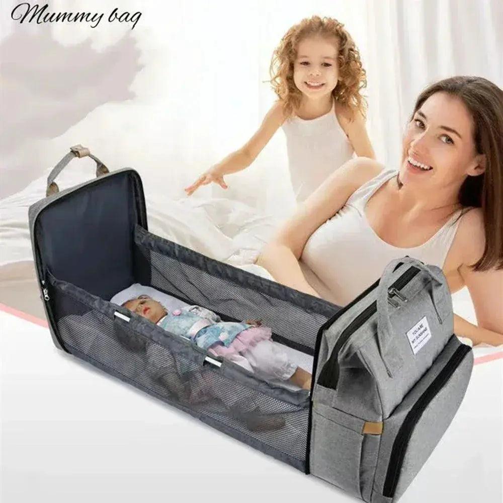  Lightweight Folding Crib Diaper Bag With Large Capacity -  ToylandEU™
