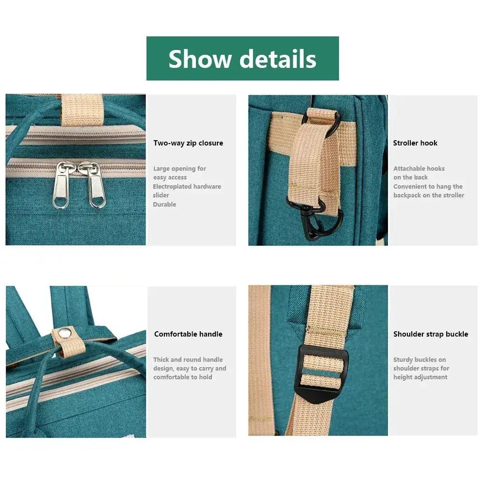  Lightweight Folding Crib Diaper Bag With Large Capacity -  ToylandEU™