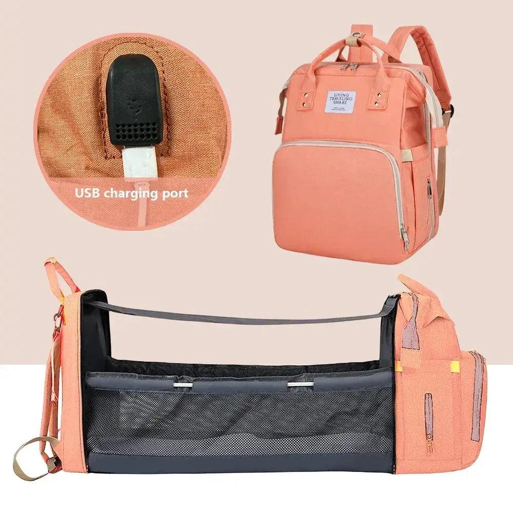  Lightweight Folding Crib Diaper Bag With Large Capacity -  ToylandEU™