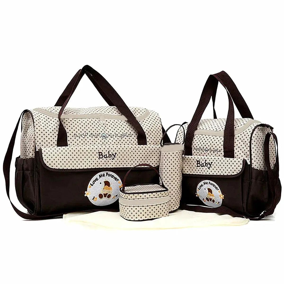 Diaper Bag Set Bear Print Large Capacity -  ToylandEU™