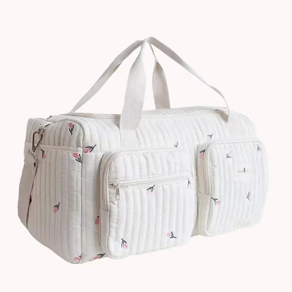  Quilted Baby Diaper Bag Large Capacity Weekender Bag Travel Bag for Hospital and Weekender Travel -  ToylandEU™