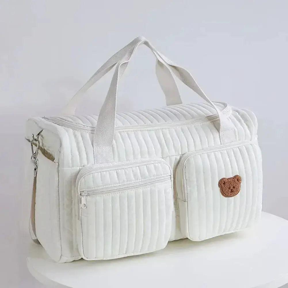  Quilted Baby Diaper Bag Large Capacity Weekender Bag Travel Bag for Hospital and Weekender Travel -  ToylandEU™