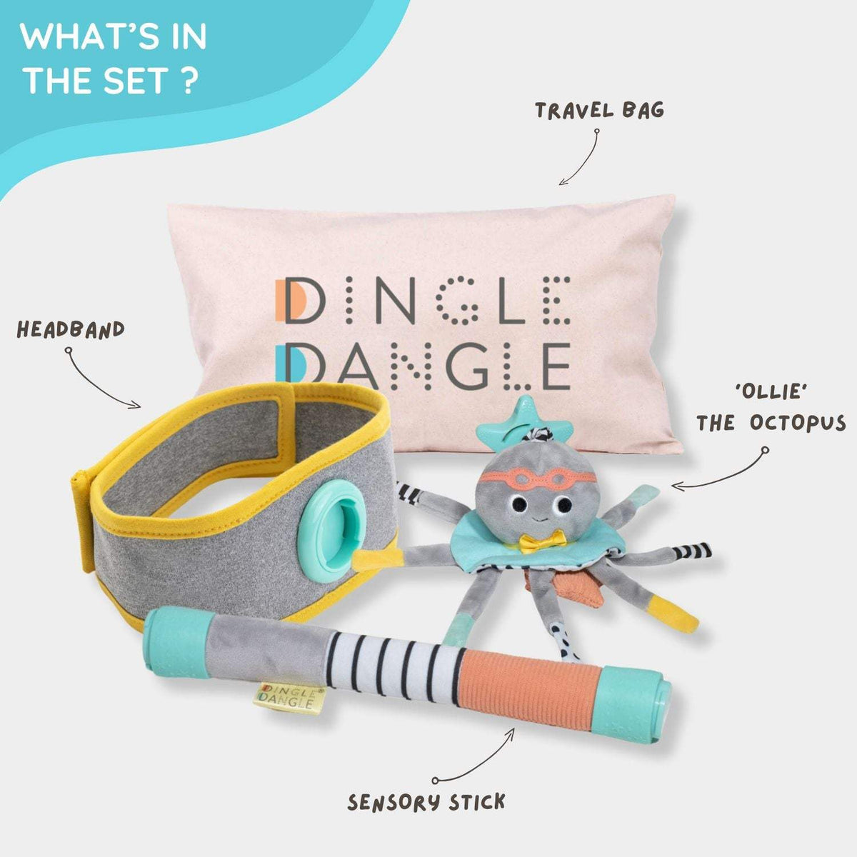 Diaper Distractor Toy | Clips To Diaper | Soft Plush Ring For Infants