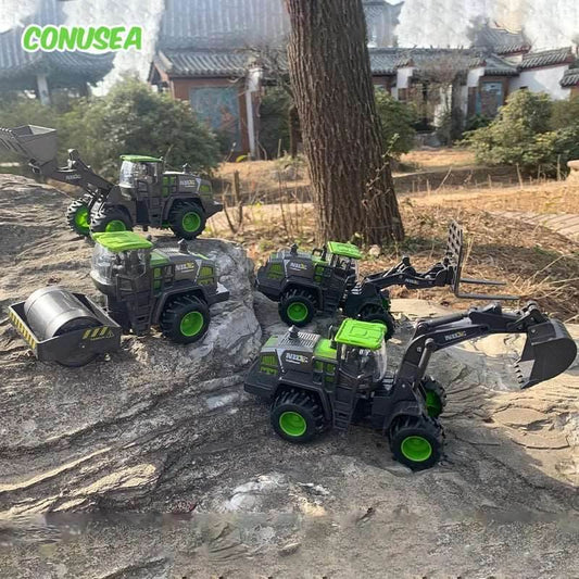 Die-Cast Construction Vehicle Set: Truck, Excavator & Crane Models - ToylandEU