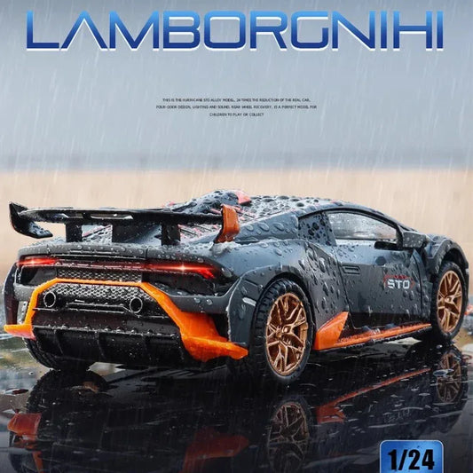 Die Cast Lamborghini Huracan STO With Sound Light Gift For Friends - ToylandEU