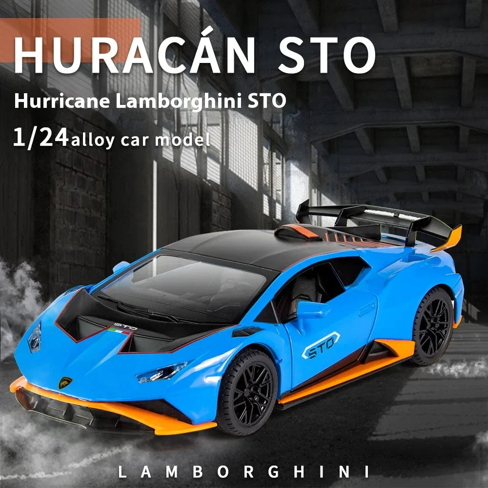 Die Cast Lamborghini Huracan STO With Sound Light Gift For Friends - ToylandEU