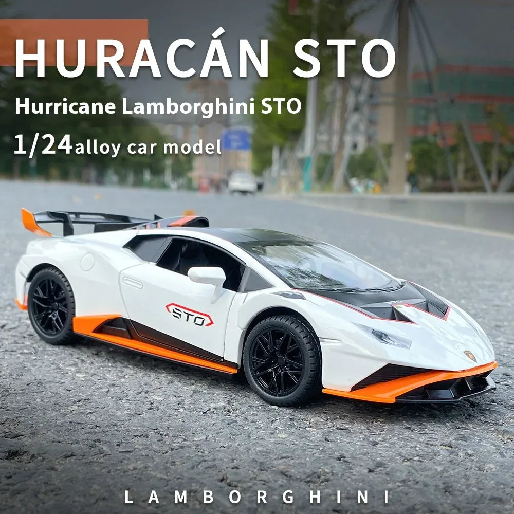 Die Cast Lamborghini Huracan STO With Sound Light Gift For Friends - ToylandEU