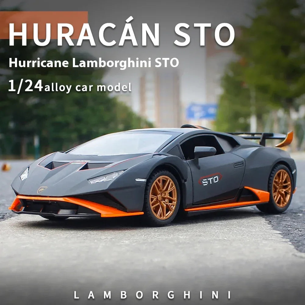 Die Cast Lamborghini Huracan STO With Sound Light Gift For Friends - ToylandEU
