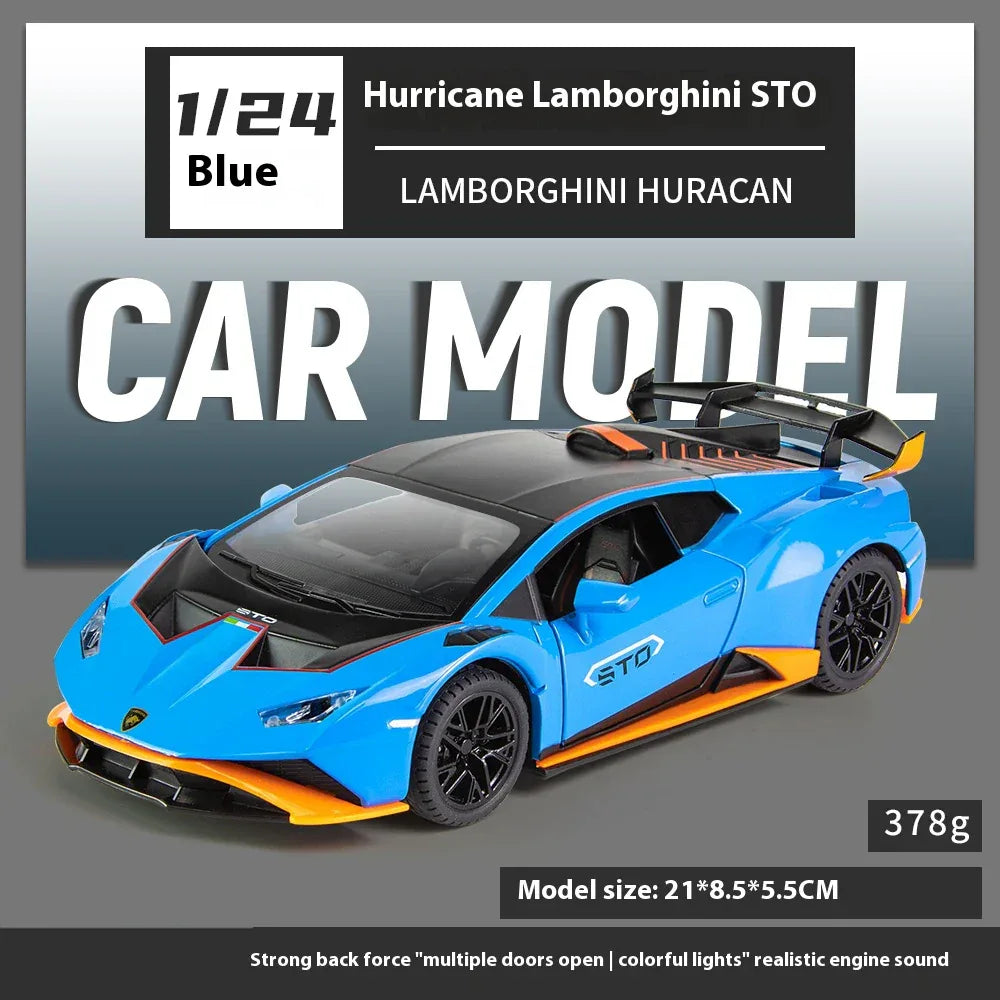 Die Cast Lamborghini Huracan STO With Sound Light Gift For Friends - ToylandEU