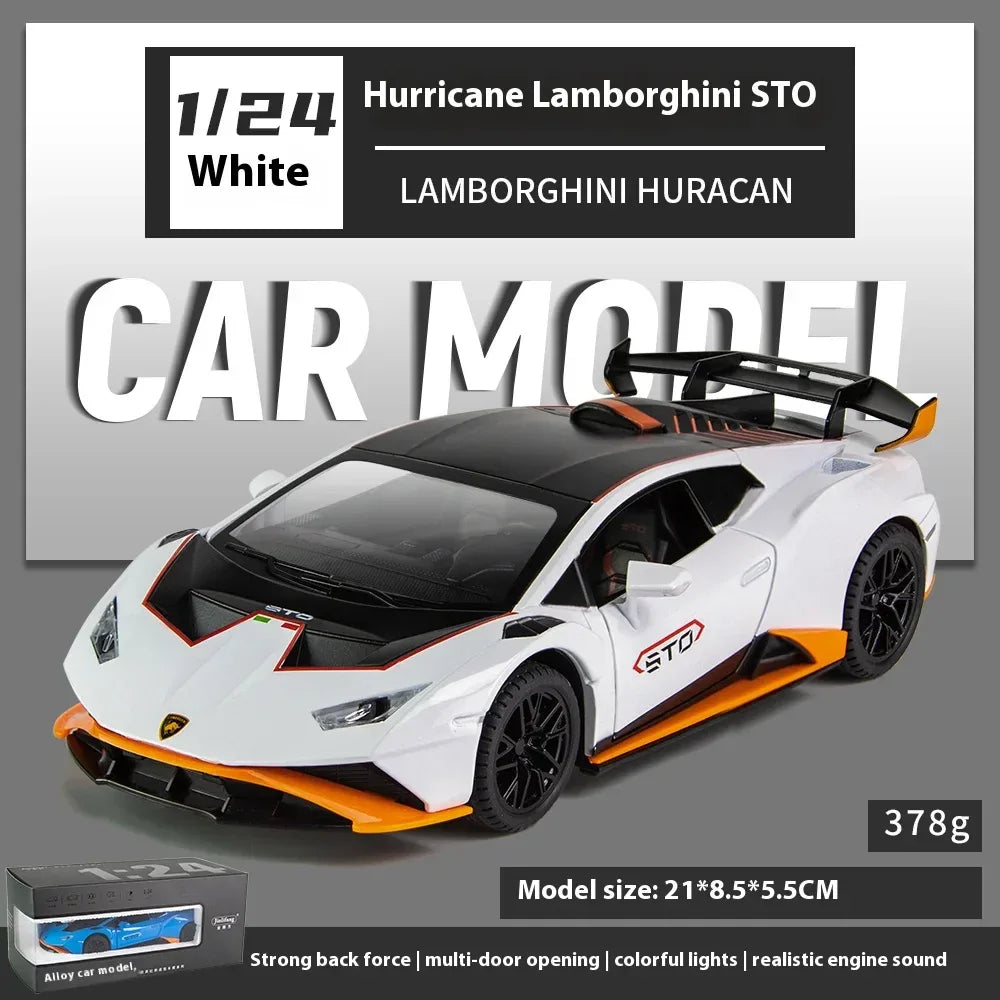 Die Cast Lamborghini Huracan STO With Sound Light Gift For Friends - ToylandEU