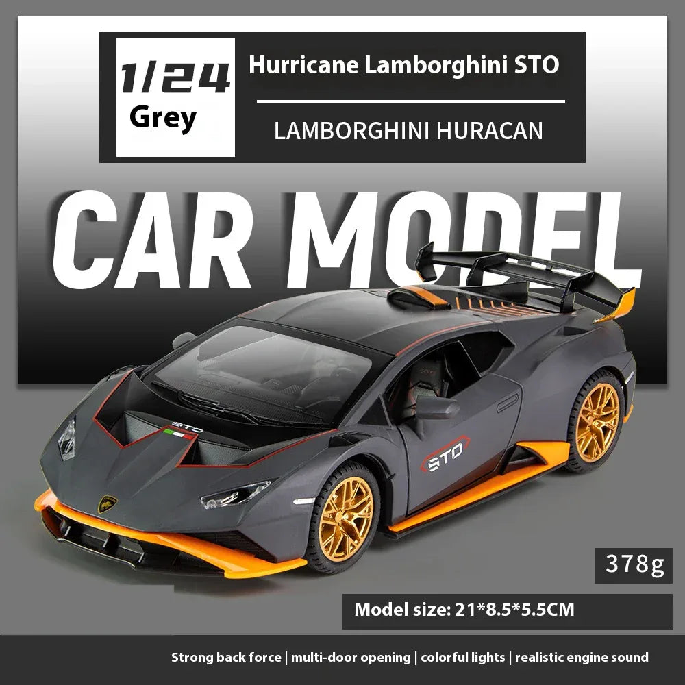 Die Cast Lamborghini Huracan STO With Sound Light Gift For Friends - ToylandEU