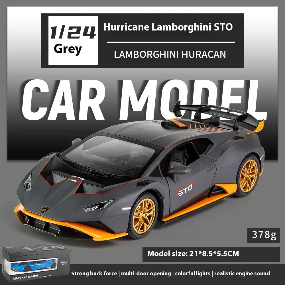 Die Cast Lamborghini Huracan STO With Sound Light Gift For Friends - ToylandEU