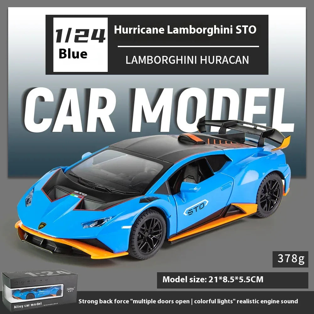 Die Cast Lamborghini Huracan STO With Sound Light Gift For Friends - ToylandEU