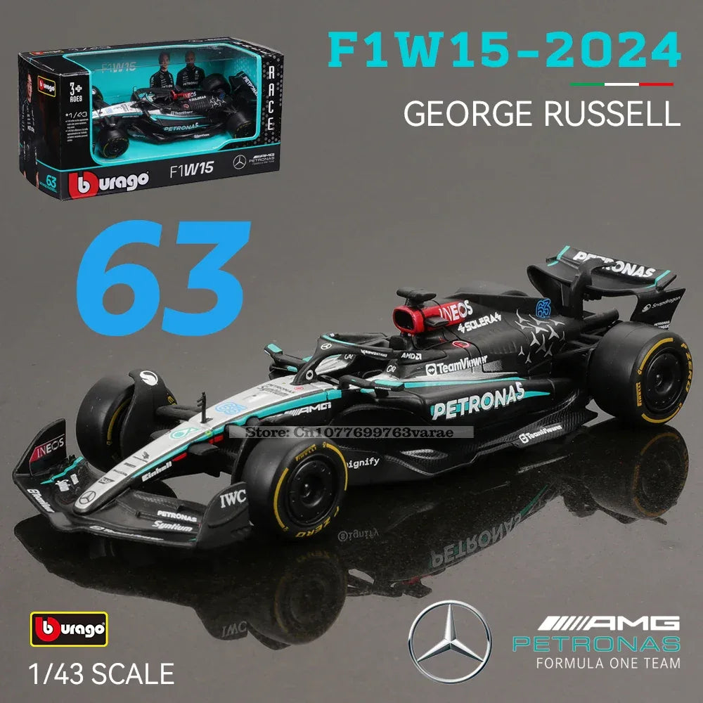 Die Cast Model Car Mercedes F1 W15 2024 Collectible - ToylandEU