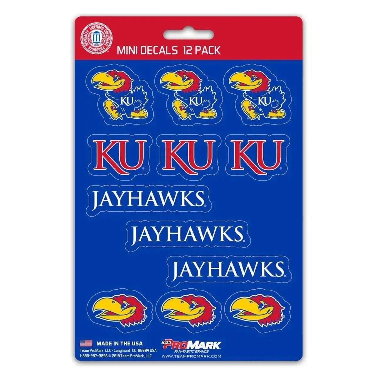 Kansas Jayhawks Mini Decal Set 12 Pack Vinyl Die Cut -  ToylandEU™