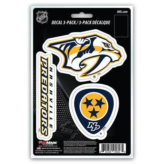  Nashville Predators Die Cut Decals 3 Pack Clear Vinyl -  ToylandEU™