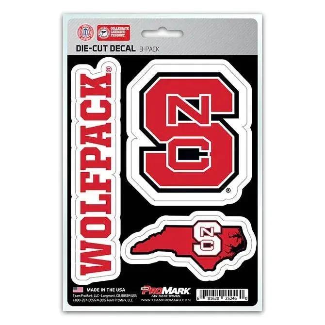  North Carolina State Wolfpack Team Die Cut Decal 3 Pack -  ToylandEU™