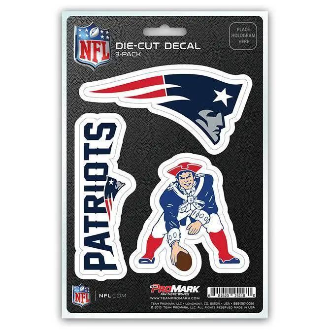  New England Patriots Die Cut Decal Trio Pack Premium Vinyl -  ToylandEU™