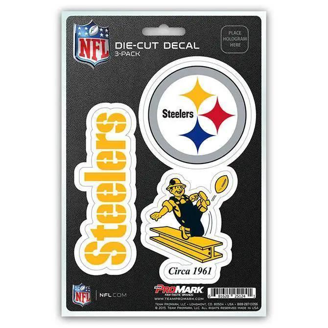  Pittsburgh Steelers Die Cut Decals Three Pack Premium Vinyl -  ToylandEU™