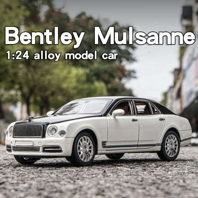 Diecast 1 24 Bentley Mulsanne Model Car with Sound and Lights for Kids - ToylandEU