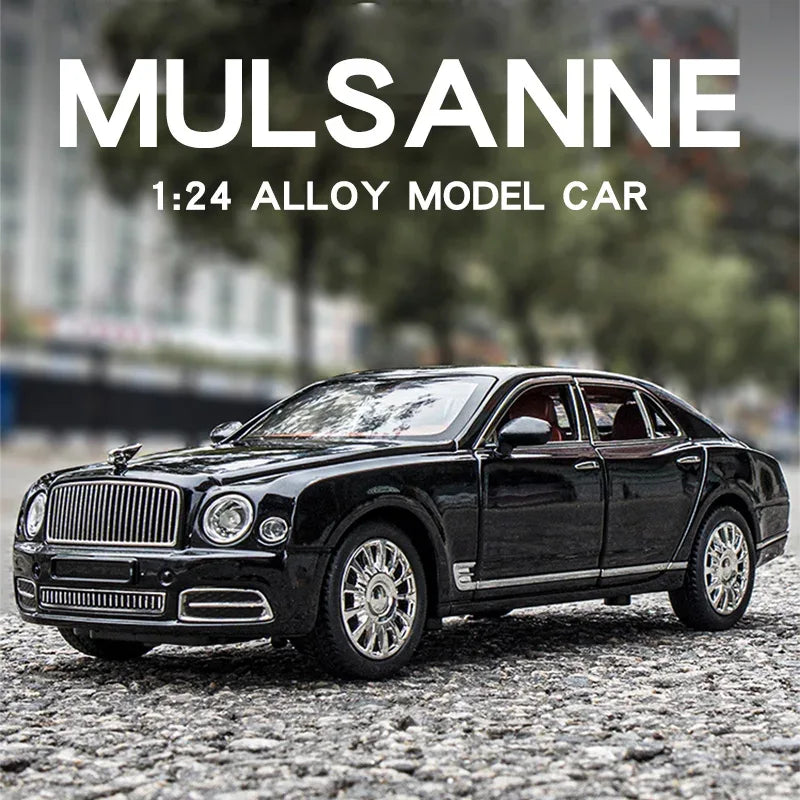 Diecast 1 24 Bentley Mulsanne Model Car with Sound and Lights for Kids - ToylandEU