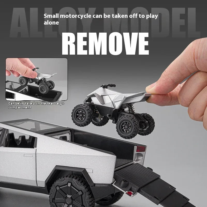 Diecast 1:24 Cybertruck Toy SUV with Sound and Light for Teens - ToylandEU