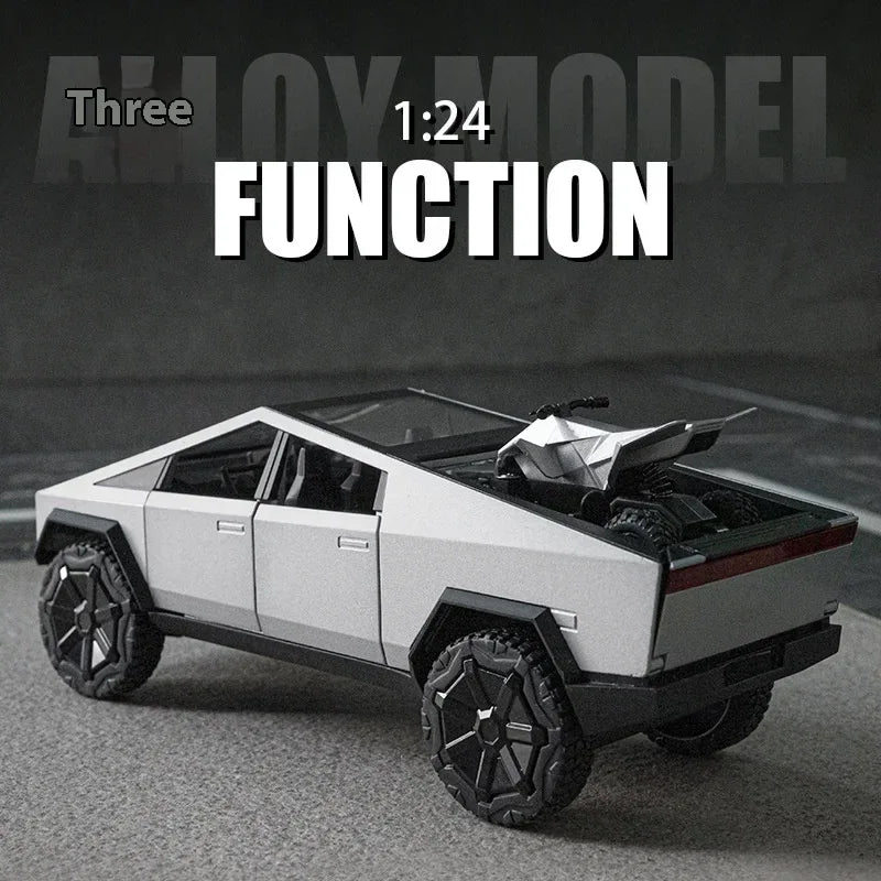 Diecast 1:24 Cybertruck Toy SUV with Sound and Light for Teens - ToylandEU